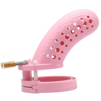 Dotted Chastity Cage - Large - Pink