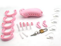 Dotted Chastity Cage - Large - Pink