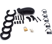 Dotted Chastity Cage - Large - Black