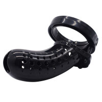 Dotted Chastity Cage - Large - Black