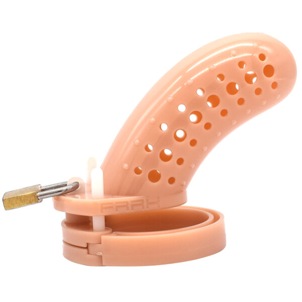 Dotted Chastity Cage - Large - Brown