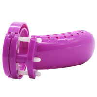 Dotted Chastity Cage - Large - Purple