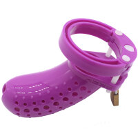 Dotted Chastity Cage - Large - Purple