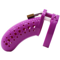 Dotted Chastity Cage - Large - Purple