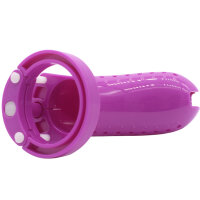 Dotted Chastity Cage - Large - Purple