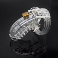 Dotted Chastity Cage - Small - Transparent