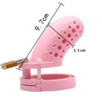 Dotted Chastity Cage - Small - Transparent