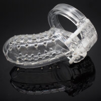 Dotted Chastity Cage - Small - Transparent