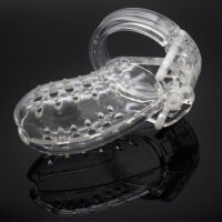 Dotted Chastity Cage - Small - Transparent