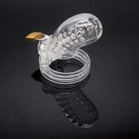 Dotted Chastity Cage - Small - Transparent