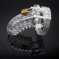 Dotted Chastity Cage - Small - Transparent