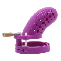 Dotted Chastity Cage - Small - Purple