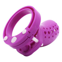 Dotted Chastity Cage - Small - Purple