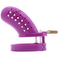 Dotted Chastity Cage - Small - Purple