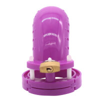 Dotted Chastity Cage - Small - Purple