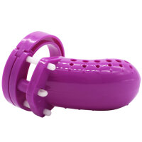 Dotted Chastity Cage - Small - Purple