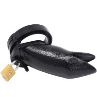 Gecko Chastity Cage - Large - Black