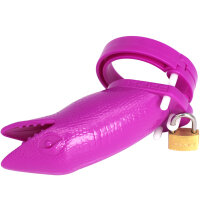 Gecko Chastity Cage - Large - Purple