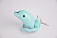 Dolphin Chastity Cage - Large - Blue
