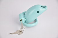 Dolphin Chastity Cage - Large - Blue