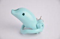 Dolphin Chastity Cage - Large - Blue