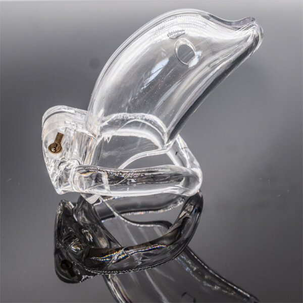 Dolphin Chastity Cage - Large - Transparent