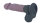 Dildo with Balls and Suction Cup 19 cm - Coffee