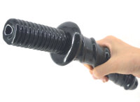 Spiral Dildo with Handle - Black