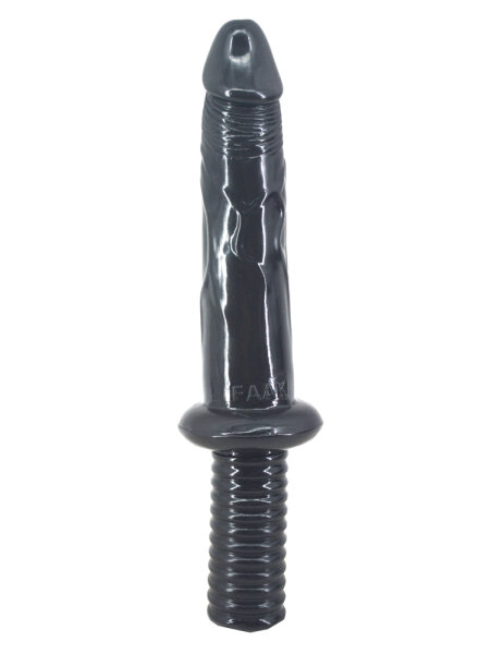 Realistic Dildo with Handle - Black