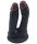 Double Realistic Suction Dildo - Black
