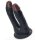 Double Realistic Suction Dildo - Black