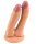 Double Realistic Suction Dildo - Flesh